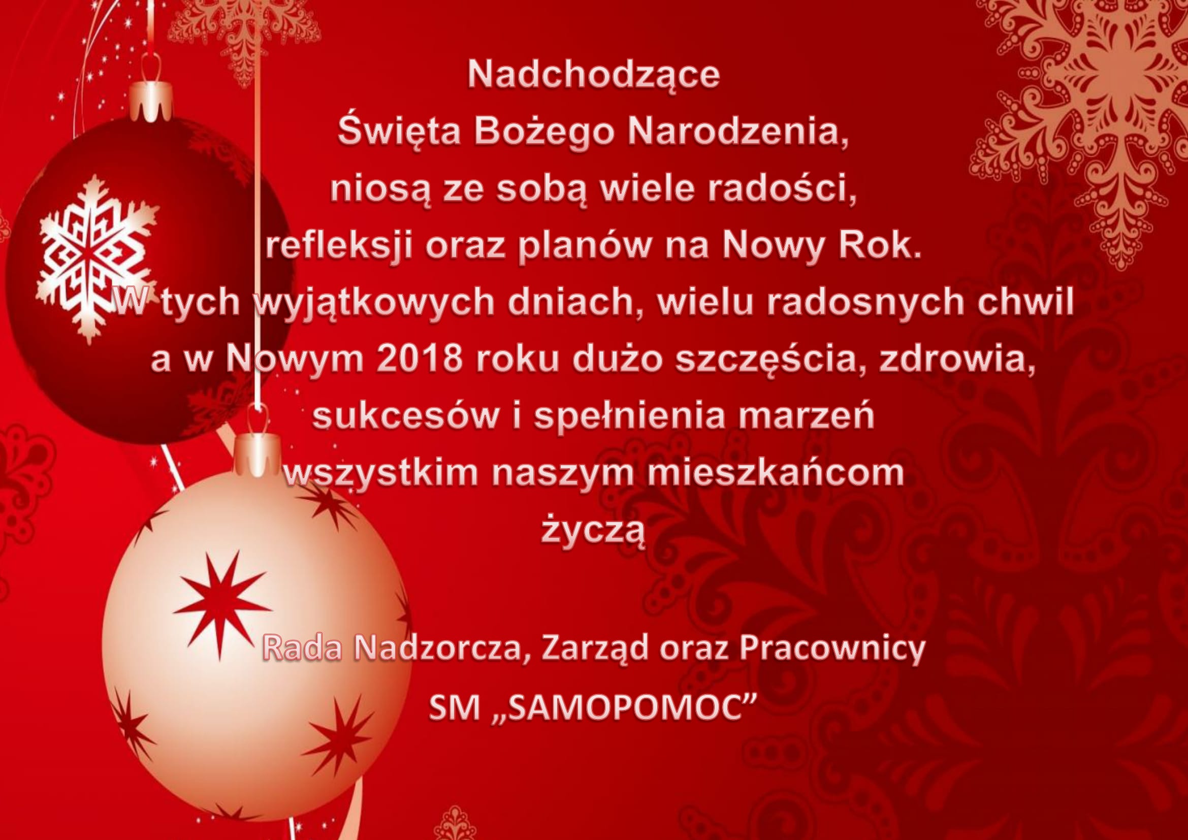 Życzenia Bożonarodzeniowe
